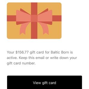 Store credit! Baltic born